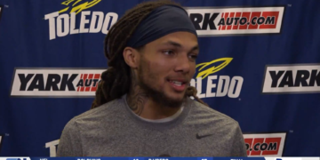 Toledo WR Rico Bond On His 135 Yard, 1 Touchdown Performance Against Central Connecticut State