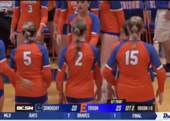 Edison Volleyball Charges to 3-1 Home Win over Sandusky