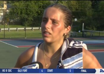 St. Ursula Tennis’ Taylor Kayse Defeats Notre Dame’s Emily Mayhall