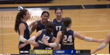 Tiffin Columbian Volleyball Gets Straight-Sets Win at Sandusky, 3-0