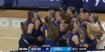 Notre Dame Volleyball Takes Thrilling Match with St. Ursula, 3-1
