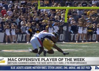 Bryson Hammer Earns MAC Offensive Player Of The Week Nod For 2 TD, 133 Yard San Diego State Performance