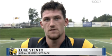 Luke Stento’s Three Interceptions Help Adrian Football Past Ohio Northern, 17-10