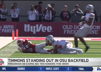OSU CB Jay Timmons Earns Big Ten Freshman of the Week