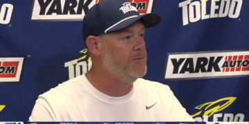 Toledo Head Coach Mike Jacobs Not Happy With Rockets’ Penalty Yards In Loss Against Buffalo