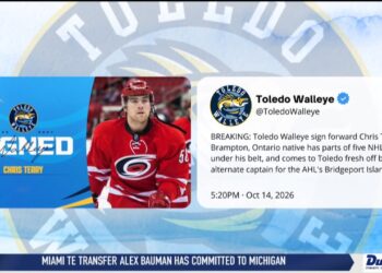 Walleye Sign Forward Chris Terry